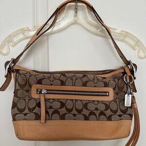 Coach Signature Bag Style #9363 Tan / Brown